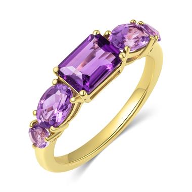 Bonbon 18ct Yellow Gold Amethyst Ring thumbnail