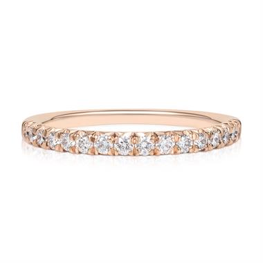 18ct Rose Gold Diamond Half Eternity Ring 0.34ct thumbnail