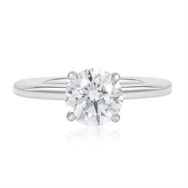 Platinum Lab Grown Round Diamond Engagement Ring 1.50ct thumbnail