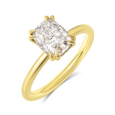 18ct Yellow Gold Cushion Diamond Engagement Ring 1.58ct thumbnail