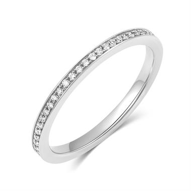 Platinum Diamond Full Eternity Ring 0.24ct thumbnail