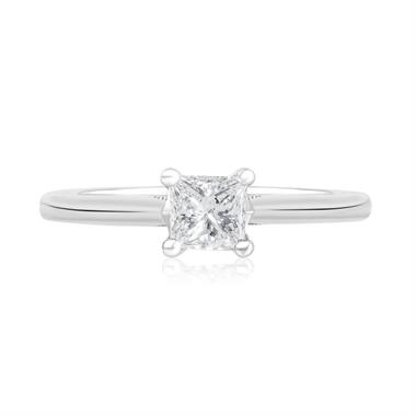 18ct White Gold Diamond Solitaire Ring 0.40ct thumbnail