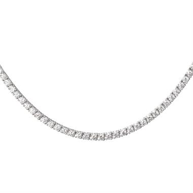 18ct White Gold Diamond Line Necklace 8.25ct thumbnail