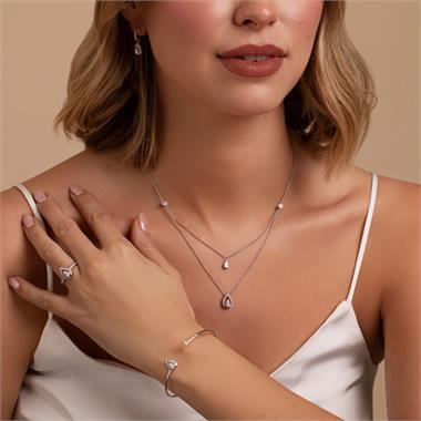 Theia 18ct White Gold Diamond Necklace thumbnail