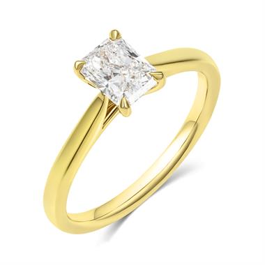 18ct Yellow Gold Radiant Diamond Solitaire Engagement Ring 0.80ct thumbnail 