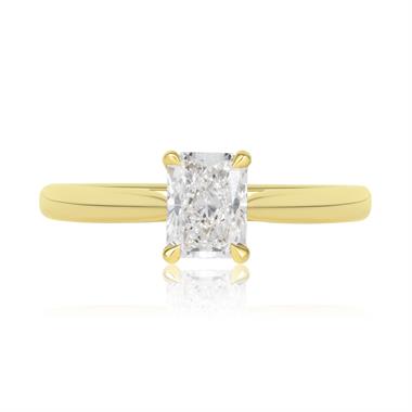 18ct Yellow Gold Radiant Diamond Solitaire Engagement Ring 0.80ct thumbnail