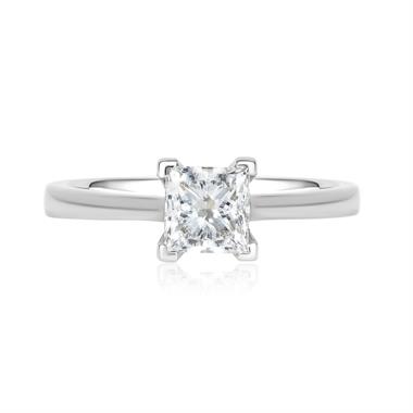 Platinum Princess Cut Diamond Solitaire Engagement Ring 0.90ct thumbnail