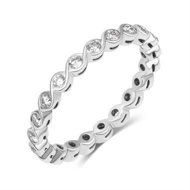18ct Yellow Gold Graduated Diamond Half Eternity Ring thumbnail