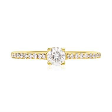 18ct Yellow Gold Diamond Solitaire Engagement Ring 0.25ct thumbnail