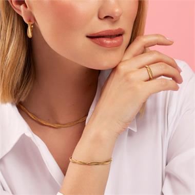 Sahara 18ct Yellow Gold Woven Gold Ring thumbnail
