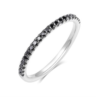 Platinum Black Diamond Half Eternity Ring 0.24ct thumbnail