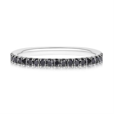 Platinum Black Diamond Half Eternity Ring 0.24ct thumbnail