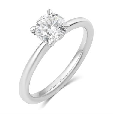 Platinum Lab Grown Round Diamond Engagement Ring 1.00ct thumbnail