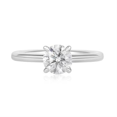 Platinum Lab Grown Round Diamond Engagement Ring 1.00ct thumbnail