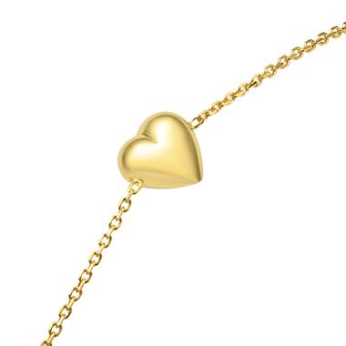 18ct Yellow Gold Three Heart Bracelet thumbnail