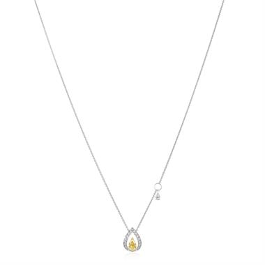 Theia 18ct White Gold Yellow Diamond Necklace thumbnail