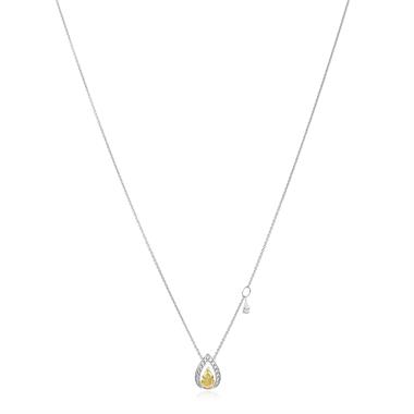 Theia 18ct White Gold Yellow Diamond Necklace thumbnail