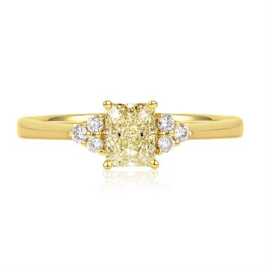 18ct Yellow Gold Champagne Radiant Diamond Engagement Ring 0.75ct thumbnail