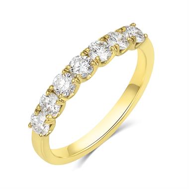 18ct Yellow Gold Diamond Seven Stone Eternity Ring 0.70ct thumbnail