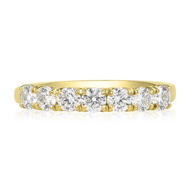 18ct Yellow Gold Diamond Seven Stone Eternity Ring 0.70ct thumbnail