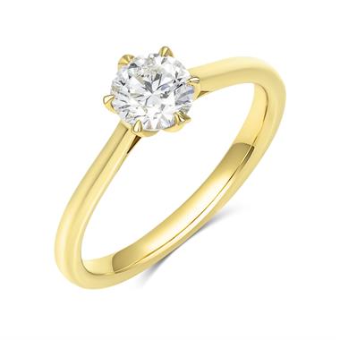 18ct Yellow Gold Diamond Solitaire Engagement Ring 0.70ct thumbnail