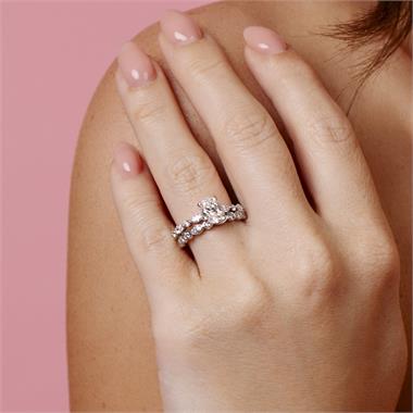 Platinum Oval Diamond Engagement Ring 1.00ct thumbnail