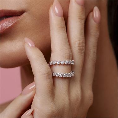 Platinum Marquise Diamond Half Eternity Ring 0.82ct thumbnail
