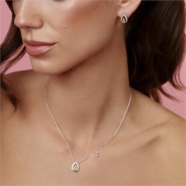 Theia 18ct White Gold Yellow Diamond Necklace thumbnail
