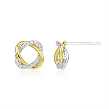 Aira 18ct Yellow Gold Diamond Earrings thumbnail