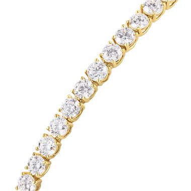 18ct Yellow Gold Lab Grown Diamond Tennis Bracelet 6.00ct thumbnail