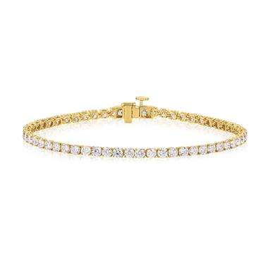 18ct Yellow Gold Lab Grown Diamond Tennis Bracelet 6.00ct thumbnail