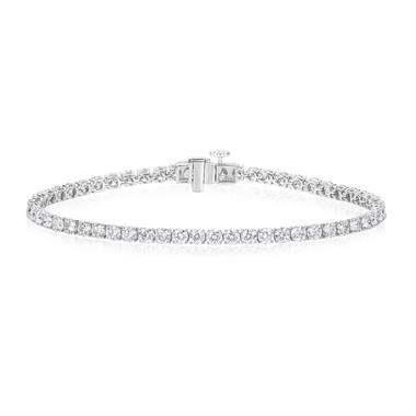 18ct White Gold Lab Grown Diamond Tennis Bracelet 6.00ct thumbnail