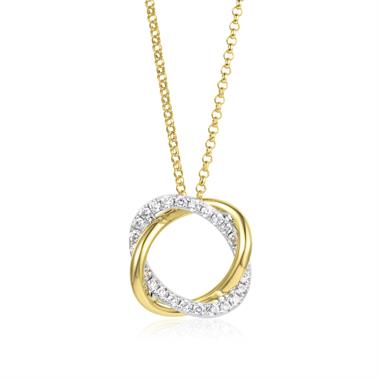 Aira 18ct Yellow Gold Diamond Necklace thumbnail