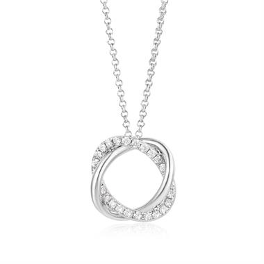 Aira 18ct White Gold Diamond Necklace thumbnail