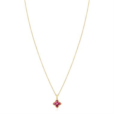 Fleur 18ct Yellow Gold Ruby Pendant thumbnail