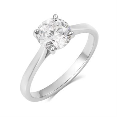 Platinum Diamond Solitaire Engagement Ring 1.20ct thumbnail