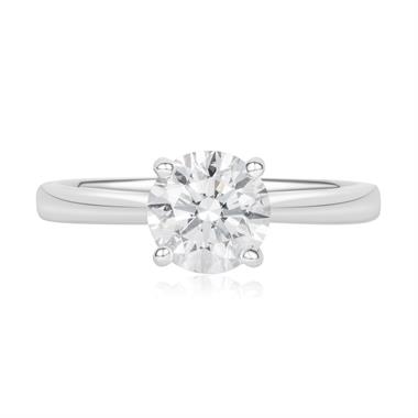 Platinum Diamond Solitaire Engagement Ring 1.20ct thumbnail