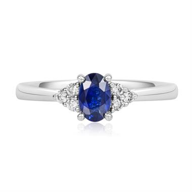 Platinum Sapphire and Diamond Ring thumbnail