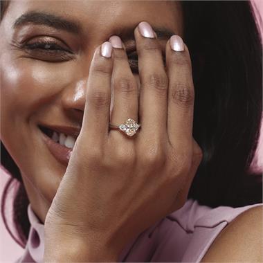 Platinum Oval Diamond Three Stone Engagement Ring 2.43ct thumbnail