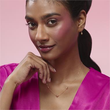 18ct Yellow Gold Three Heart Necklace thumbnail