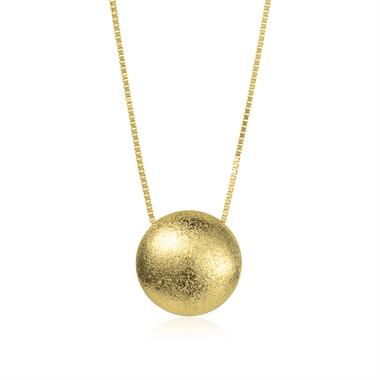18ct Yellow Gold Round Satin Finish Necklace thumbnail 