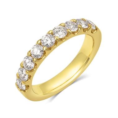 18ct Yellow Gold Diamond Half Eternity Ring 1.00ct thumbnail 