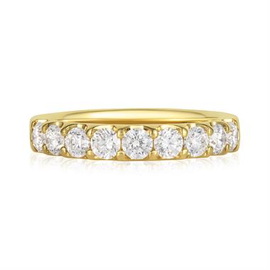 18ct Yellow Gold Diamond Half Eternity Ring 1.00ct thumbnail