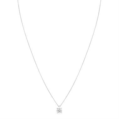 18ct White Gold Lab Grown Round Diamond Necklace 1.00ct thumbnail