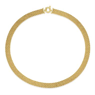 18ct Yellow Gold Five Row Rope Necklace thumbnail 