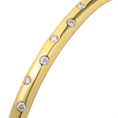 Astra 18ct Yellow Gold Diamond Bangle thumbnail