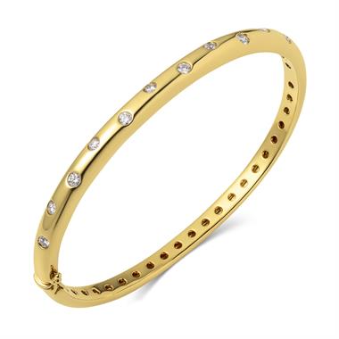 Astra 18ct Yellow Gold Diamond Bangle thumbnail