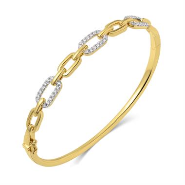 Artemis 18ct Yellow Gold Diamond Bangle thumbnail