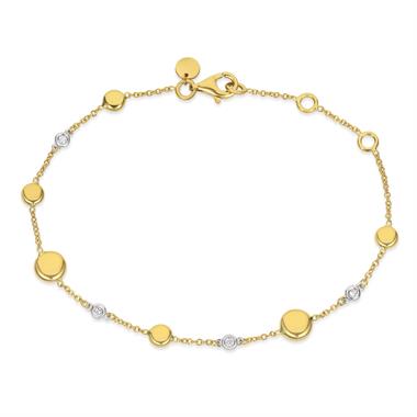 Pebble 18ct Yellow Gold Diamond Bracelet thumbnail