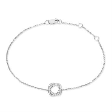 Aira 18ct White Gold Diamond Bracelet thumbnail